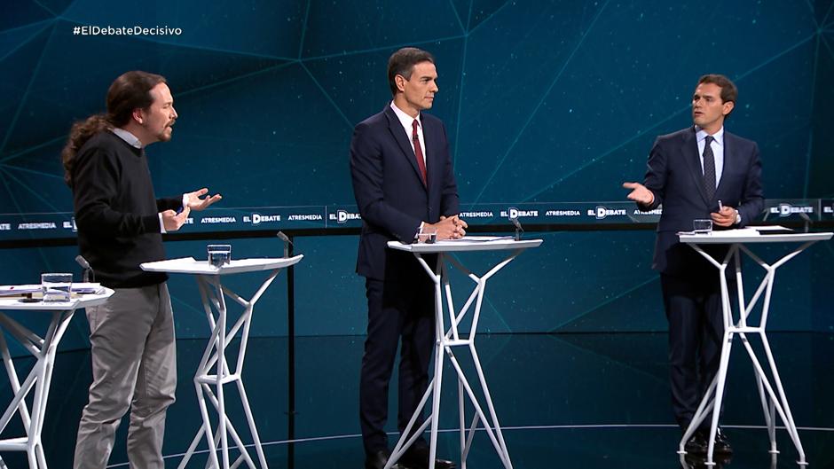 Iglesias y Rivera protagonizan uno de los momentos más tensos del debate