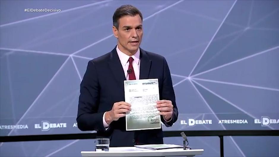 La mentira que esconde la carta que mostró Pedro Sánchez