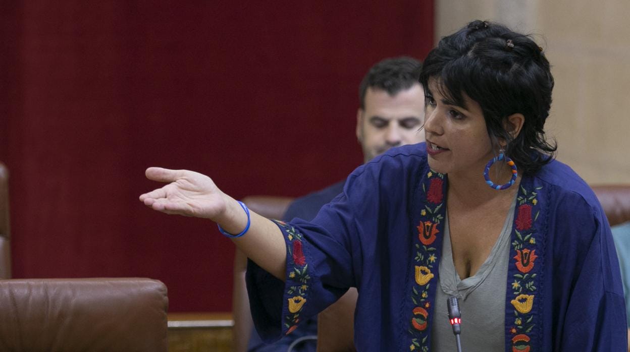 La secretaria general de Podemos Andalucía, en el Parlamento andaluz