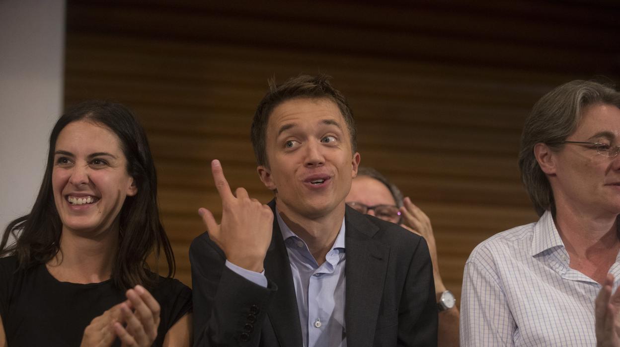 Íñigo Errejón, en la presentación de Más País, con Rita Maestre y Marta Higueras a sus lados