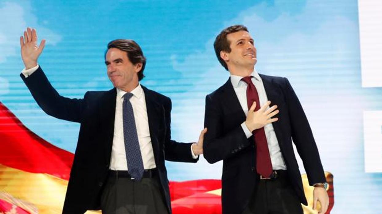 José María Aznar y Pablo Casado, en una imagen de archivo