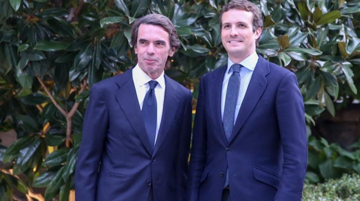 José María Aznar y Pablo Casado, en una imagen de archivo