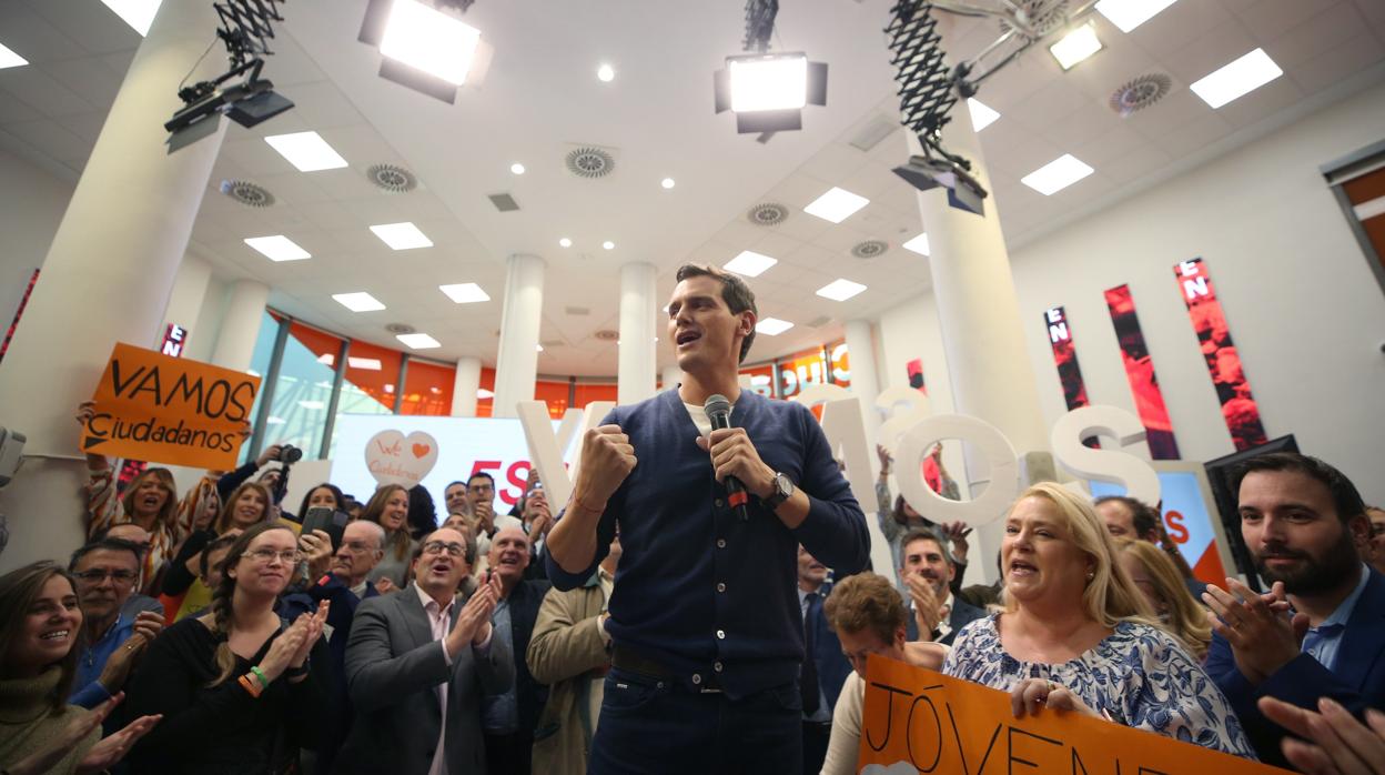 El presidente de Ciudadanos, Albert Rivera, este viernes en Madrid