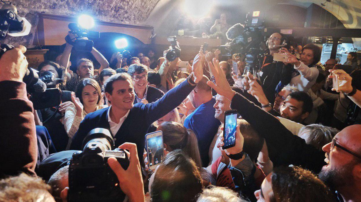 Albert Rivera, anoche en Cádiz