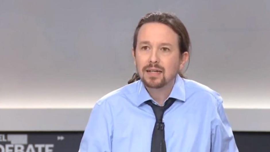 El gazapo de Pablo Iglesias en el debate al confundirse con la «manada»