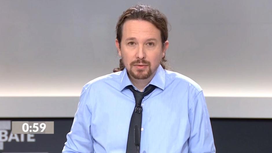 Vea el minuto final de Pablo Iglesias en el debate