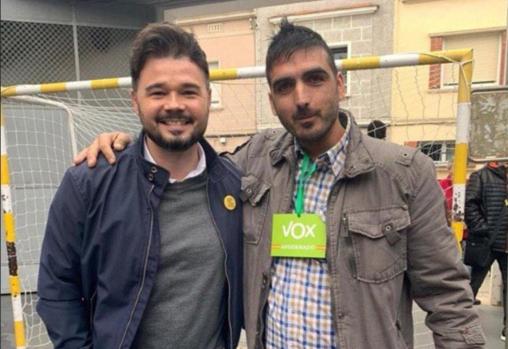 Rufián, con un intervendor de Vox