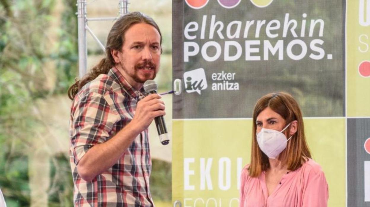 Pablo Iglesias, ayer en campaña en el País Vasco