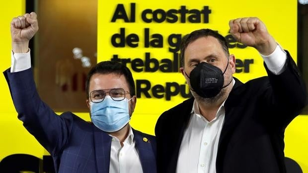 ERC liderará el secesionismo catalán, que sube en escaños y votos pero no alcanza el 50%