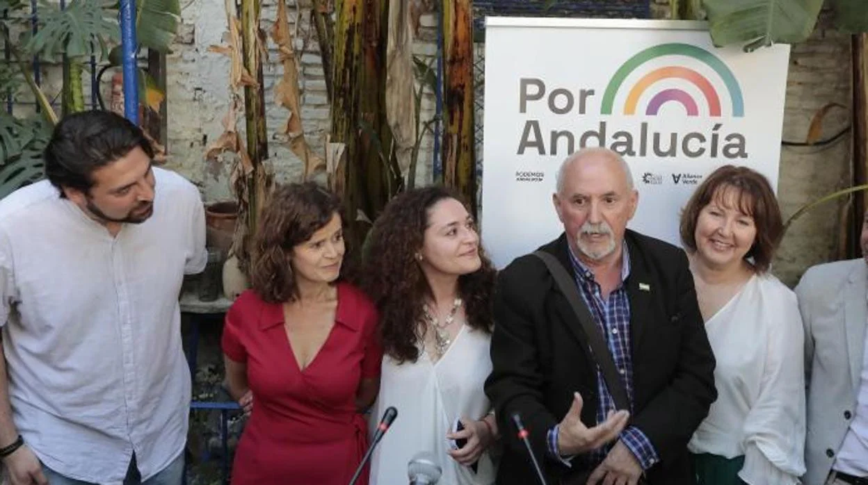 Presentación de la coalición Por Andalucía, con la participación de la candidata a la Presidencia de la Junta, Inmaculada Nieto, y de representantes de los seis partidos