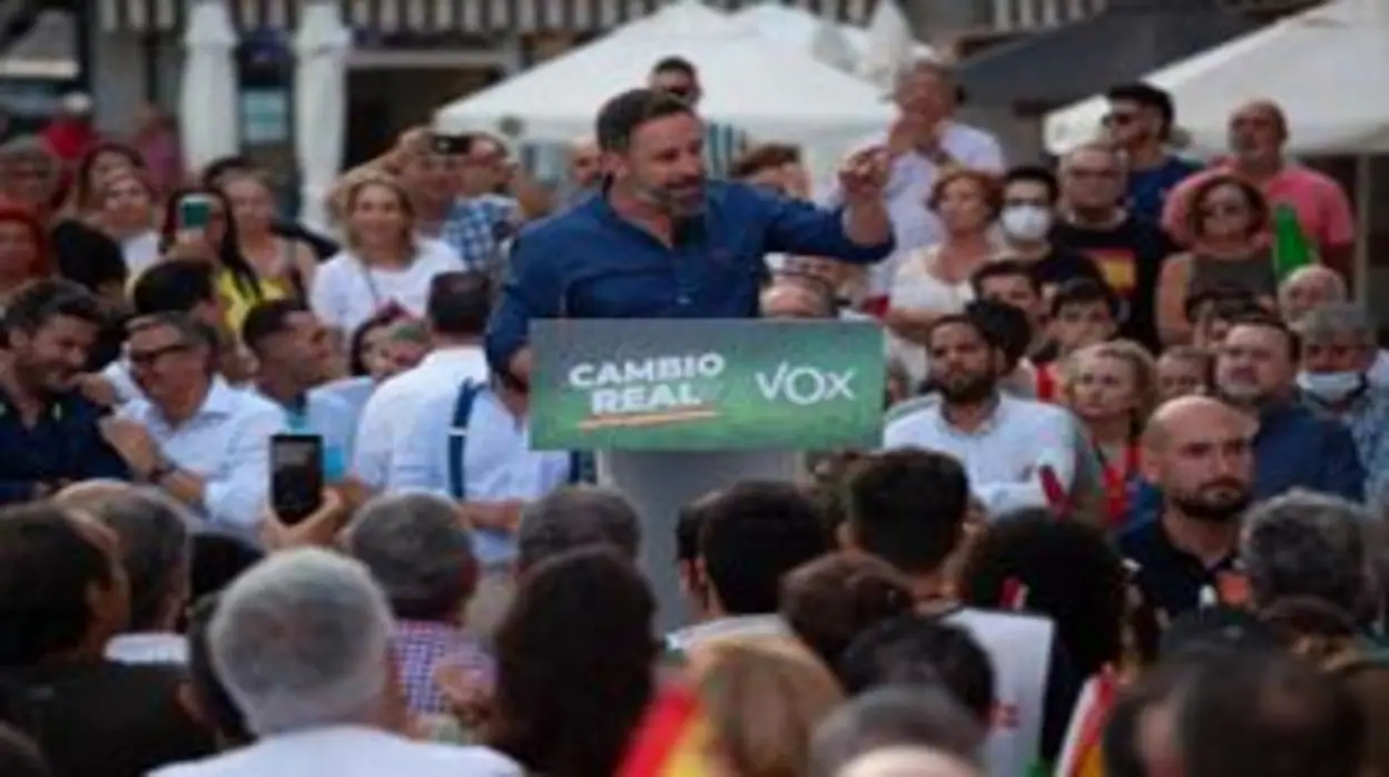 El presidente nacional de Vox, Santiago Abascal, este jueves en Algeciras