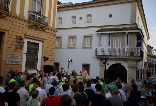 Asistentes al acto de Ortega Smith en la ciudad, este jueves