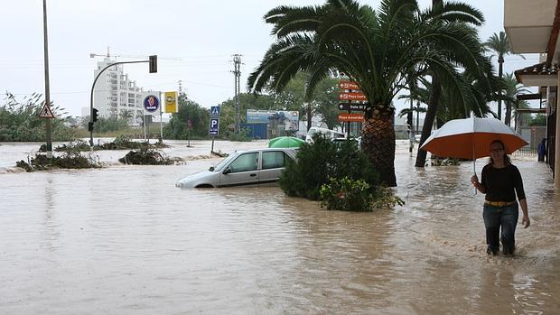 Imagen de archivo de unas inundaciones en la localidad de Calpe