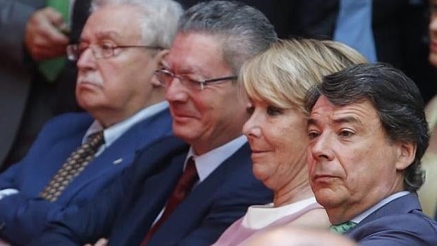 Los expresidentes de la Comunidad, Leguina, Gallardón, Aguirre y González