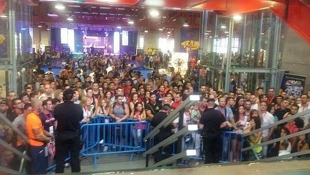 Dispositivo de seguridad en el Arnold Classic, en Madrid, este mes de septiembre