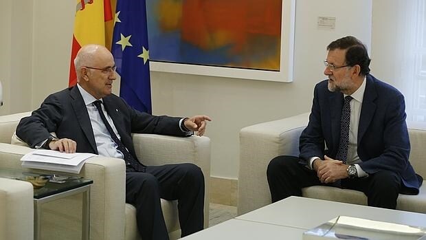 Josep Antoni Duran Lleida y Mariano Rajoy, este martes en La Moncloa