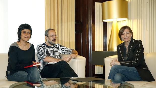 Gabriel y Baños, reunidos con la presidenta del Parlament, Carme Forcadel