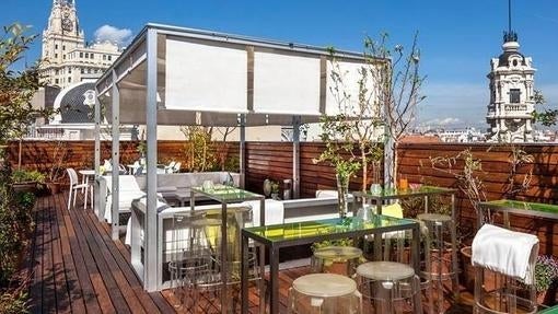 La terraza del hotel, es una de las más impresionantes de la capital