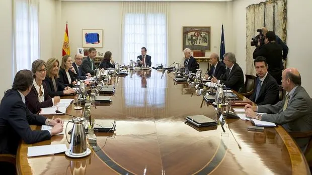 Rajoy con sus ministros