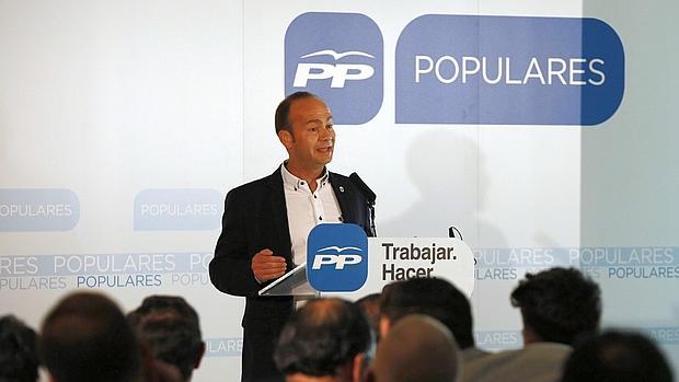 El popular Eduardo Marcos, en un acto del partido