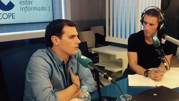 Albert Rivera, en el estudio de «El partido de las doce»