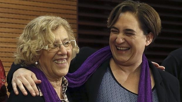 Carmena y Colau este sábado en Madrid