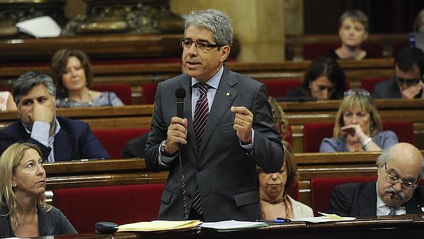 Francesc Homs en una intervención durante el último pleno de la legislatura en el Parlament