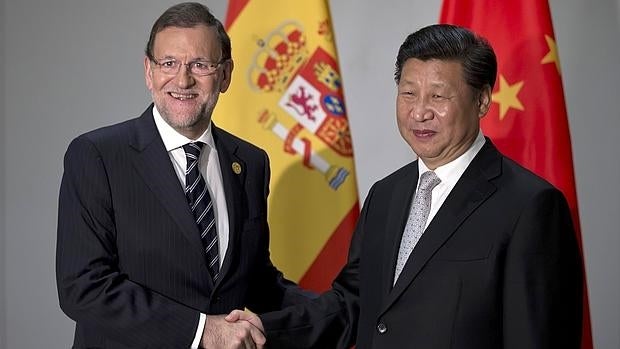 El presidente Mariano Rajoy, con el presidente de China, Xi Jinping, en el G-20