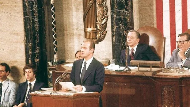 Histórico discurso de Don Juan Carlos en el Congreso de Estados Unidos, donde anunció el 2 de junio de 1976 que España sería una democracia