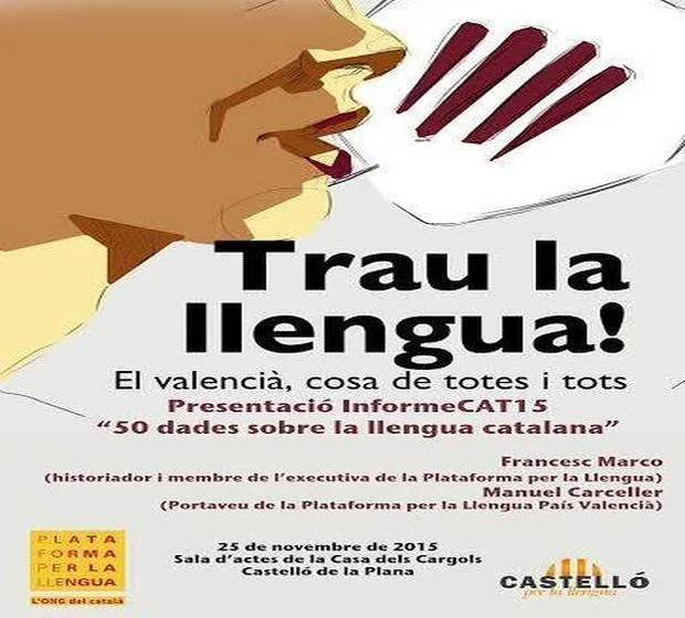 Imagen del cartel del informe presentado en la sede de la Generalitat en Castellón