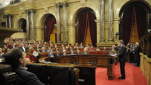 Artur Mas, durante una intervención en el Parlament