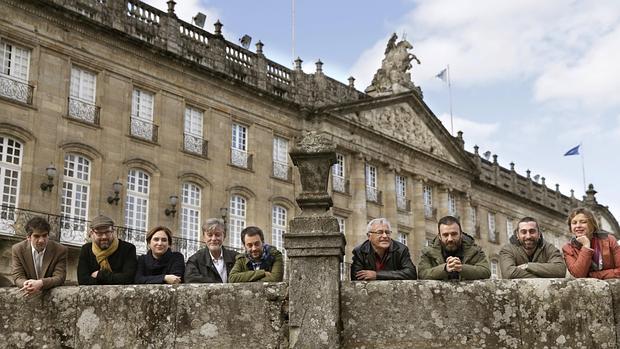 Reunión de los alcaldes populistas el pasado sábado en Santiago