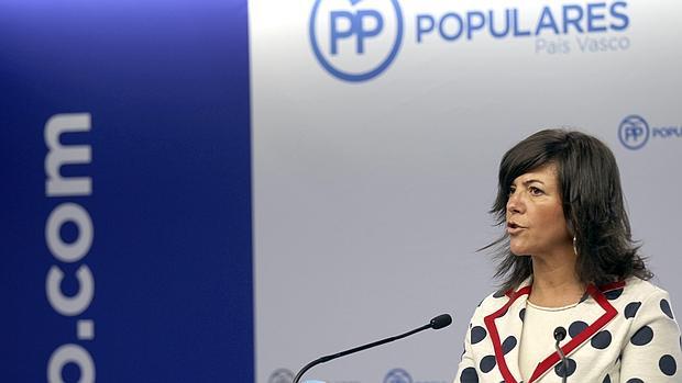 Nerea Llanos, secretaria general del PP vasco, durante una comparecencia reciente