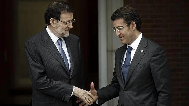 Los líderes del PP nacional y gallego, Mariano Rajoy y Alberto Núñez Feijóo