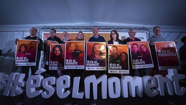 Imagen del arranque de campaña de Compromís-Podemos