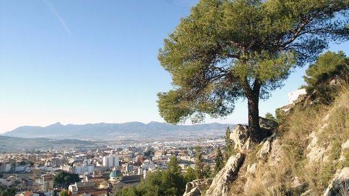 Vista aérea de la localidad de Ibi