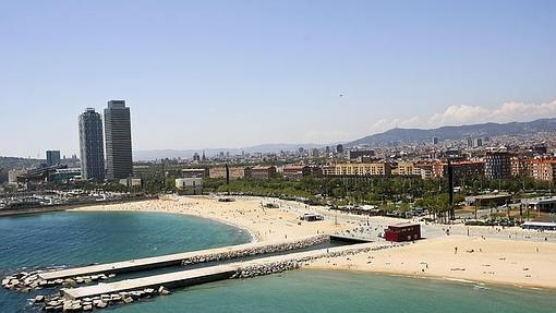 Vista del paseo marítimo de Barcelona