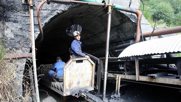 Trabajadores de una mina, en León