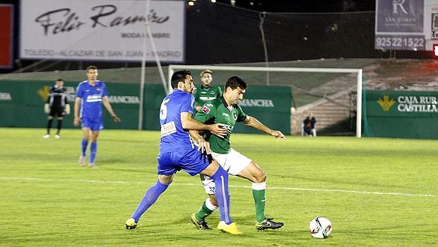 Un momento del partido entre el Toledo y el Leganés