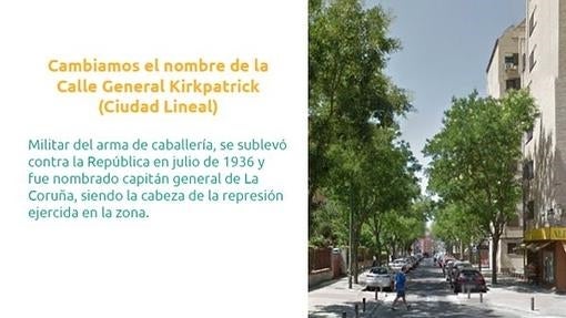 La treintena de calles franquistas que Carmena cambiará en 2016