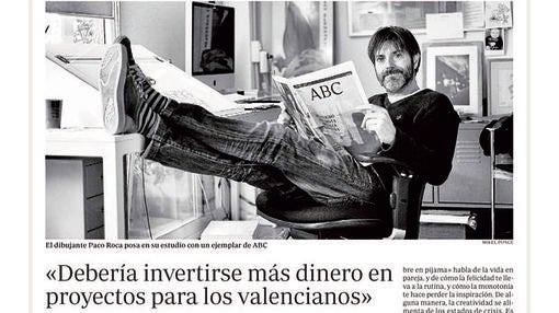 Entrevista publicada de Paco Roca en el marco del 25 Aniversario de ABC Comunidad Valenciana