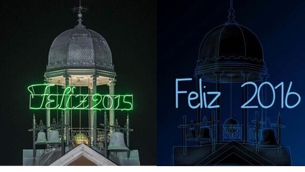Lago taupo seno Anestésico El luminoso «Feliz 2016» de la Puerta del Sol será más moderno y con luces  LED