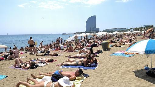 Playa de la Barceloneta, en Barcelona