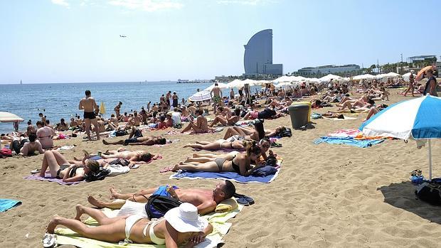 Playa de la Barceloneta, en Barcelona