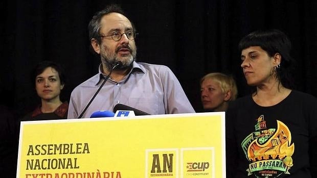 Antonio Baños, en una intervención en la Asamblea de la CUP