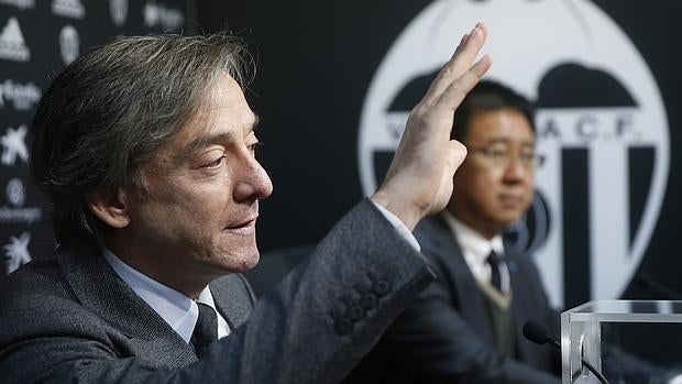 García Pitarch, durante su rueda de prensa de presentación en Mestalla