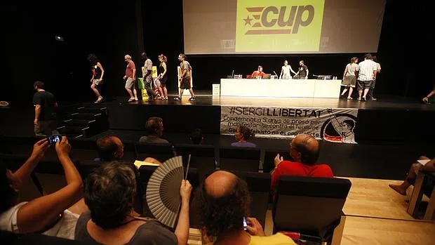 Imagen de la asamblea nacional de la CUP celebrada el pasado mes de julio en la UJI de Castellón