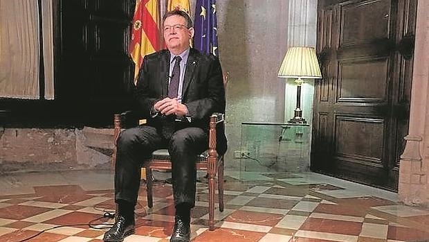 Imagen de Ximo Puig durante la emisión de la entrevista