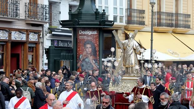 Imagen de la procesión en honor a San Vicente Mártir