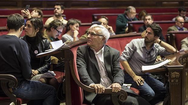 Ribó, durante uno de los últimos plenos del Ayuntamiento de Valencia